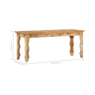 Banc 110 x 35 x 45 cm Bois de récupération massif