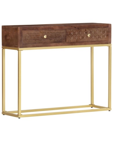 Table console 90 x 30 x 75 cm Bois de manguier massif