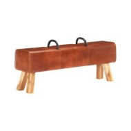 Banc cheval d'arçon vintage Cuir véritable de chèvre 