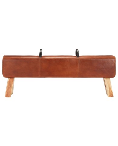Banc cheval d'arçon vintage Cuir véritable de chèvre 