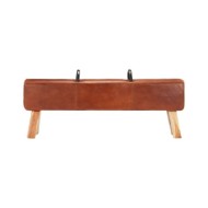 Banc cheval d'arçon vintage Cuir véritable de chèvre 