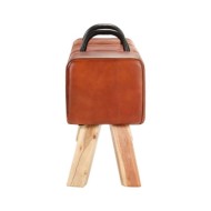 Banc cheval d'arçon vintage Cuir véritable de chèvre 