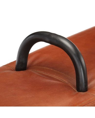 Banc cheval d'arçon vintage Cuir véritable de chèvre 