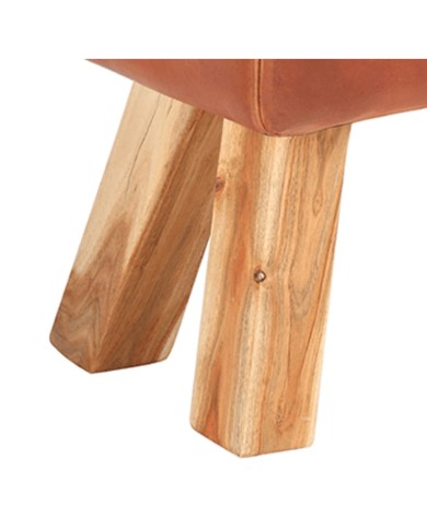 Banc cheval d'arçon vintage Cuir véritable de chèvre 