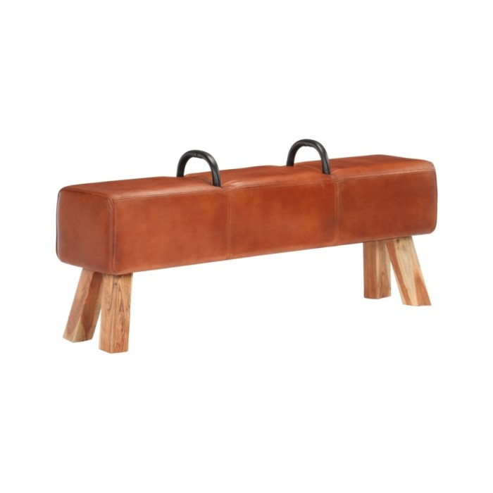 Banc cheval d'arçon vintage Cuir véritable de chèvre 