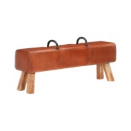 Banc cheval d'arçon vintage Cuir véritable de chèvre 