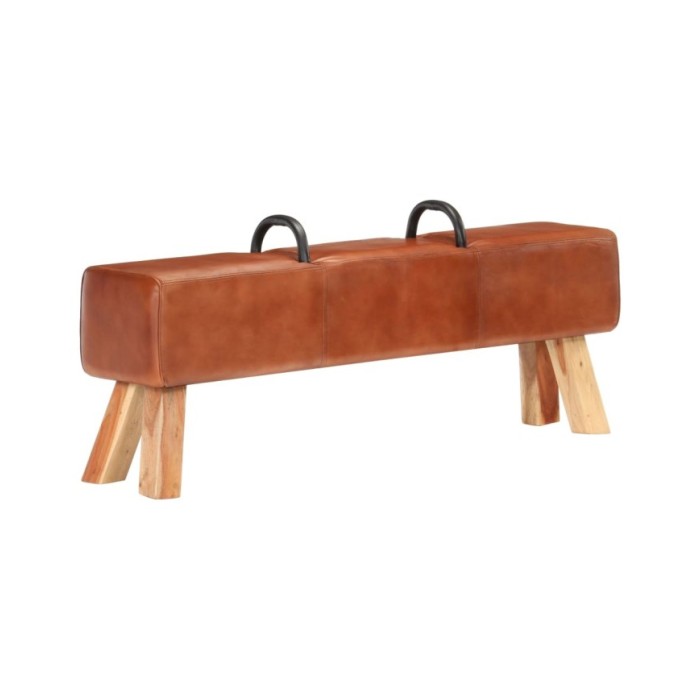 Banc cheval d'arçon vintage Cuir véritable de chèvre 