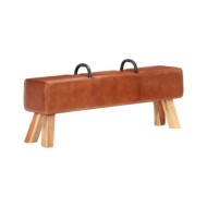 Banc cheval d'arçon vintage Cuir véritable de chèvre 
