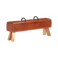 Banc cheval d'arçon vintage Cuir véritable de chèvre 