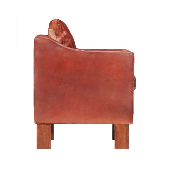 Fauteuil Marron foncé Cuir véritable 