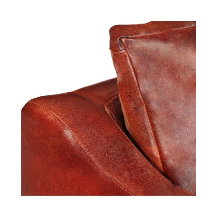 Fauteuil Marron foncé Cuir véritable 