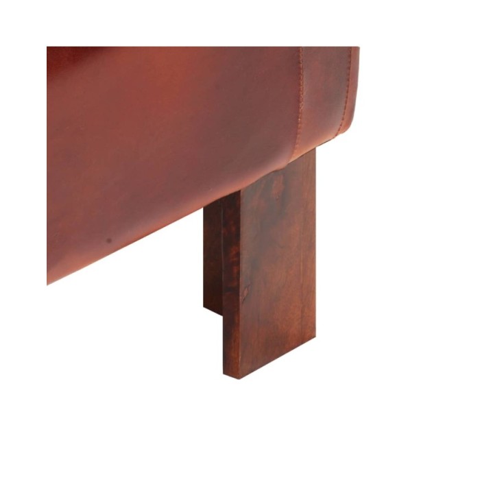 Fauteuil Marron foncé Cuir véritable 