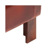Fauteuil Marron foncé Cuir véritable 