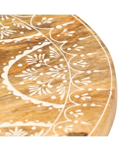 Tabouret peint à la main 38x38x35 cm Bois de manguier solide