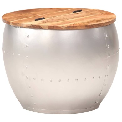 Table basse 53x43 cm Bois d'acacia massif