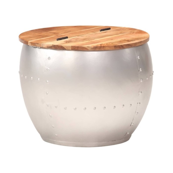 Table basse 53x43 cm Bois d'acacia massif