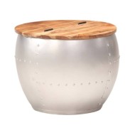 Table basse 53x43 cm Bois d'acacia massif