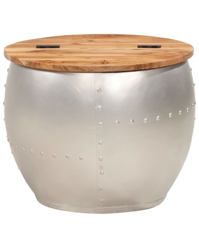 Table basse 53x43 cm Bois d'acacia massif