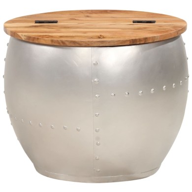 Table basse 53x43 cm Bois d'acacia massif