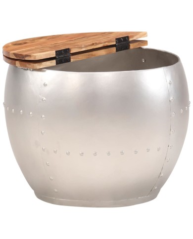 Table basse 53x43 cm Bois d'acacia massif