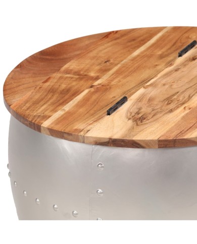Table basse 53x43 cm Bois d'acacia massif