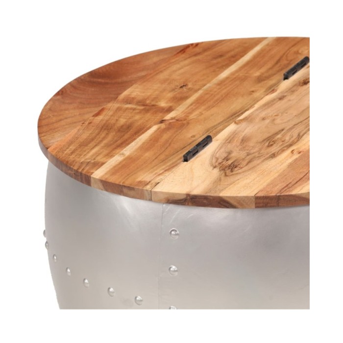Table basse 53x43 cm Bois d'acacia massif