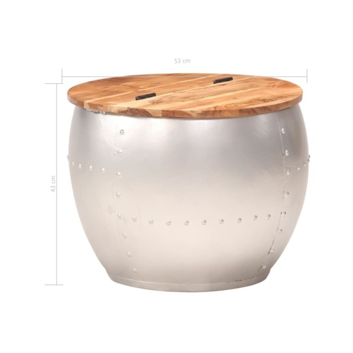 Table basse 53x43 cm Bois d'acacia massif