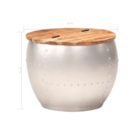 Table basse 53x43 cm Bois d'acacia massif