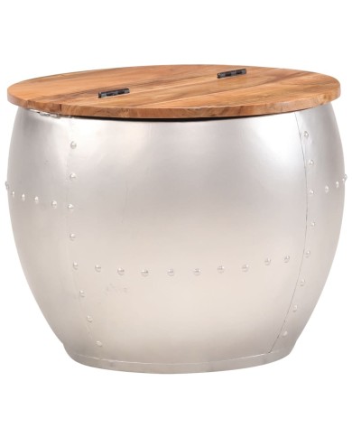 Table basse 53x43 cm Bois d'acacia massif