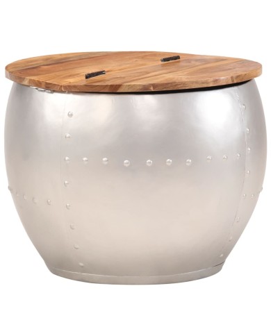 Table basse 53x43 cm Bois d'acacia massif