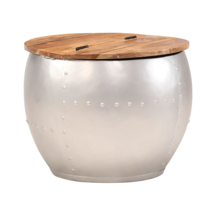 Table basse 53x43 cm Bois d'acacia massif