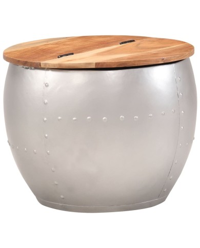 Table basse 53x43 cm Bois d'acacia massif