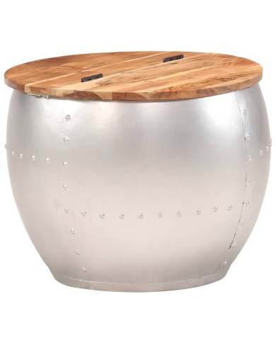 Table basse 53x43 cm Bois d'acacia massif