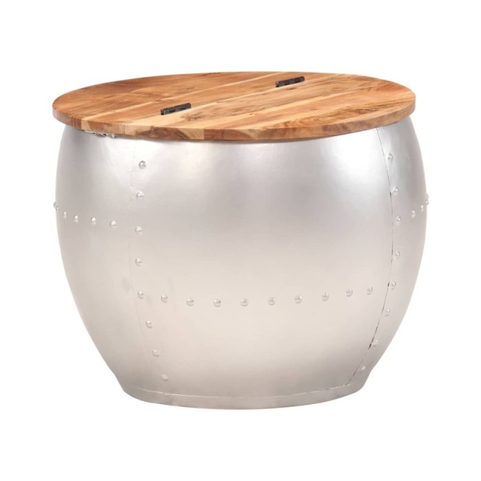 Table basse 53x43 cm Bois d'acacia massif