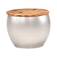 Table basse 53x43 cm Bois d'acacia massif