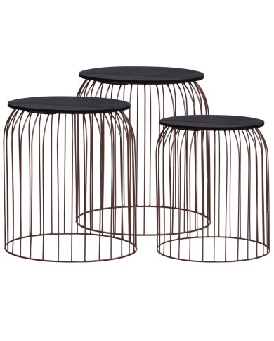 Tables basses 3 pcs Cuivre