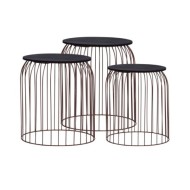 Tables basses 3 pcs Cuivre