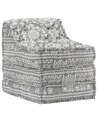 Pouf modulaire Gris clair Tissu