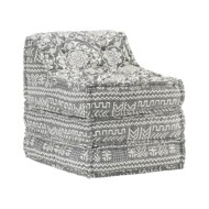 Pouf modulaire Gris clair Tissu
