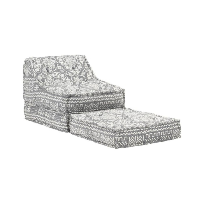 Pouf modulaire Gris clair Tissu