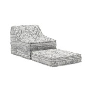 Pouf modulaire Gris clair Tissu