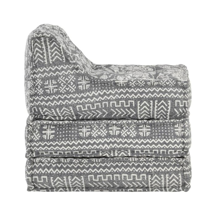Pouf modulaire Gris clair Tissu