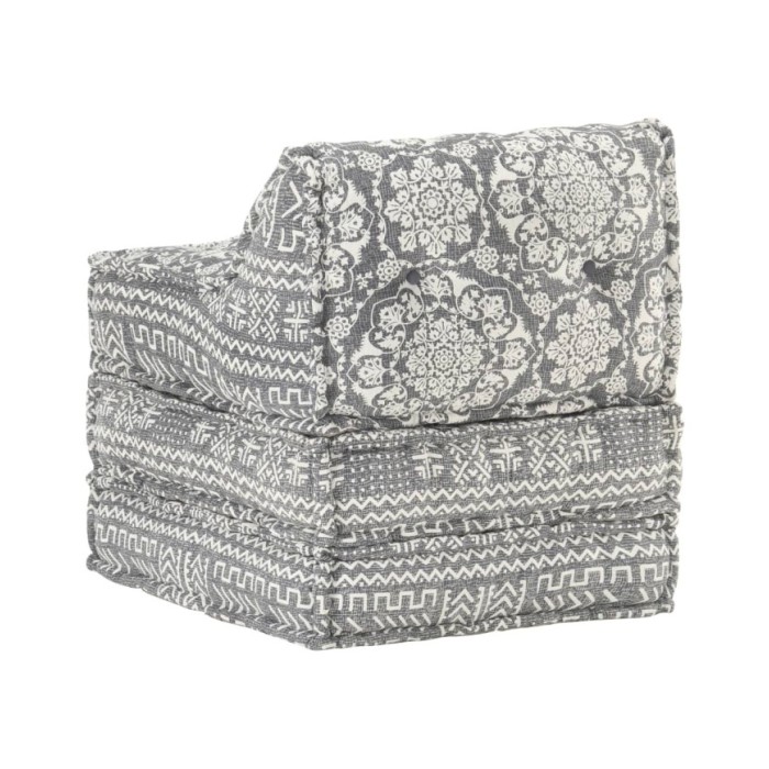 Pouf modulaire Gris clair Tissu