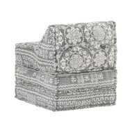 Pouf modulaire Gris clair Tissu