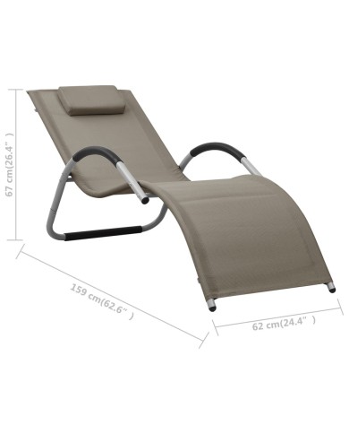 Pouf modulaire Gris clair Tissu