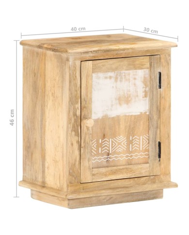 Table de chevet 40x30x46 cm Bois de manguier massif
