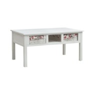Table basse Blanc 99,5 x 60 x 48 cm Bois