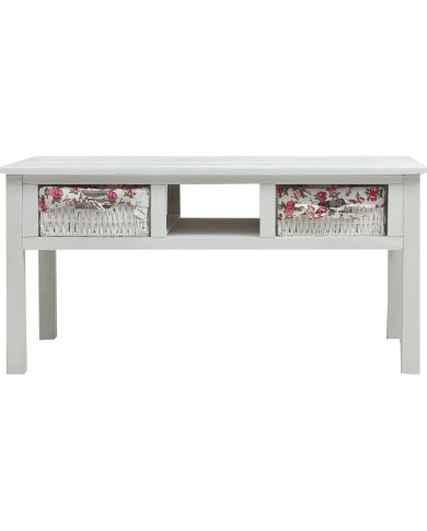 Table basse Blanc 99,5 x 60 x 48 cm Bois