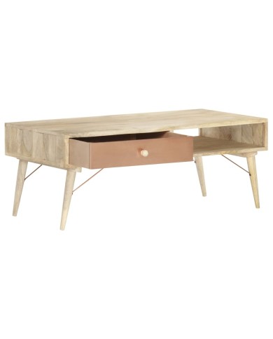 Table basse 118x57x45 cm Bois de manguier massif