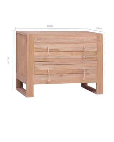 Buffet 80x35x60 cm Bois de teck massif